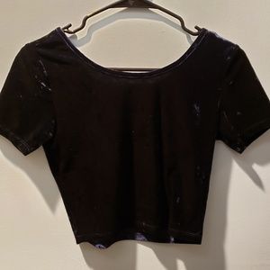 Crushed Velvet Crop Top